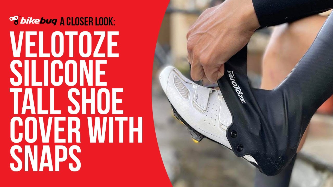 Velotoze Silicone Tall Shoe Cover with Snaps | Bikebug