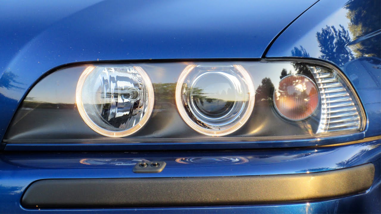 BMW E39 5-й серии, рестайлинг фар — 2001+ Halos