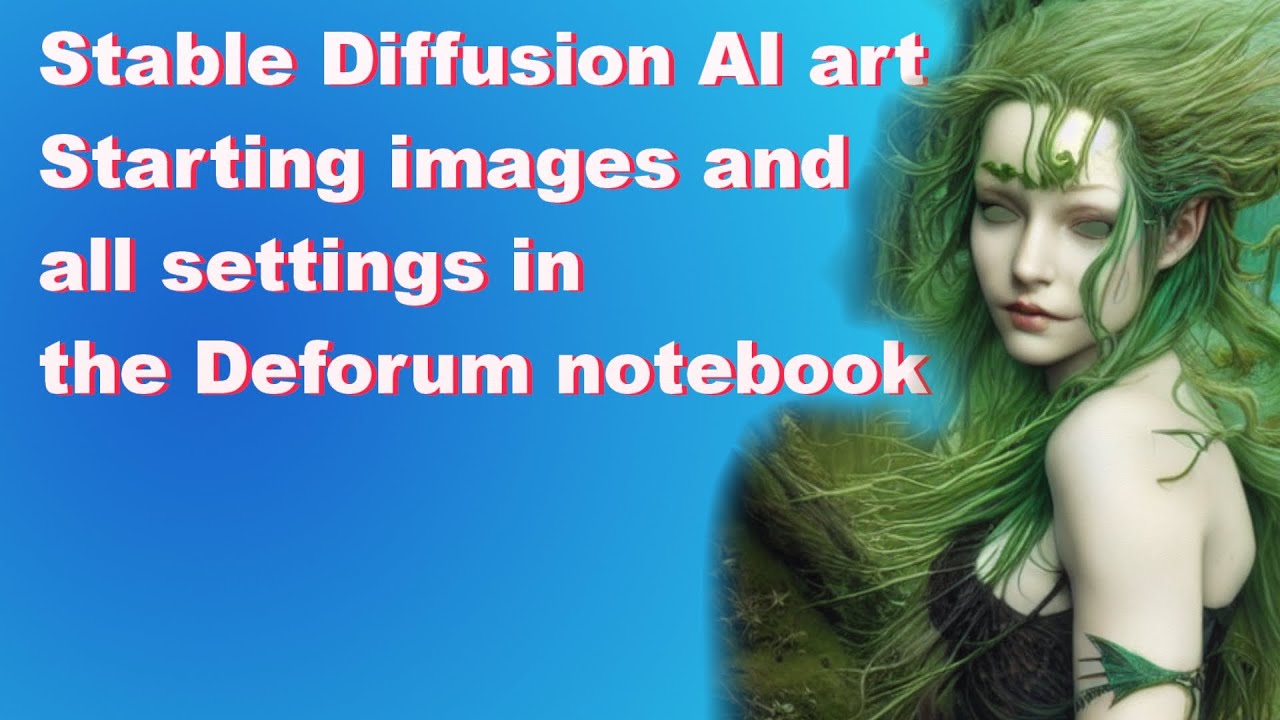 Stable Diffusion AI Art Starting images and all settings in the Deforum Notebook