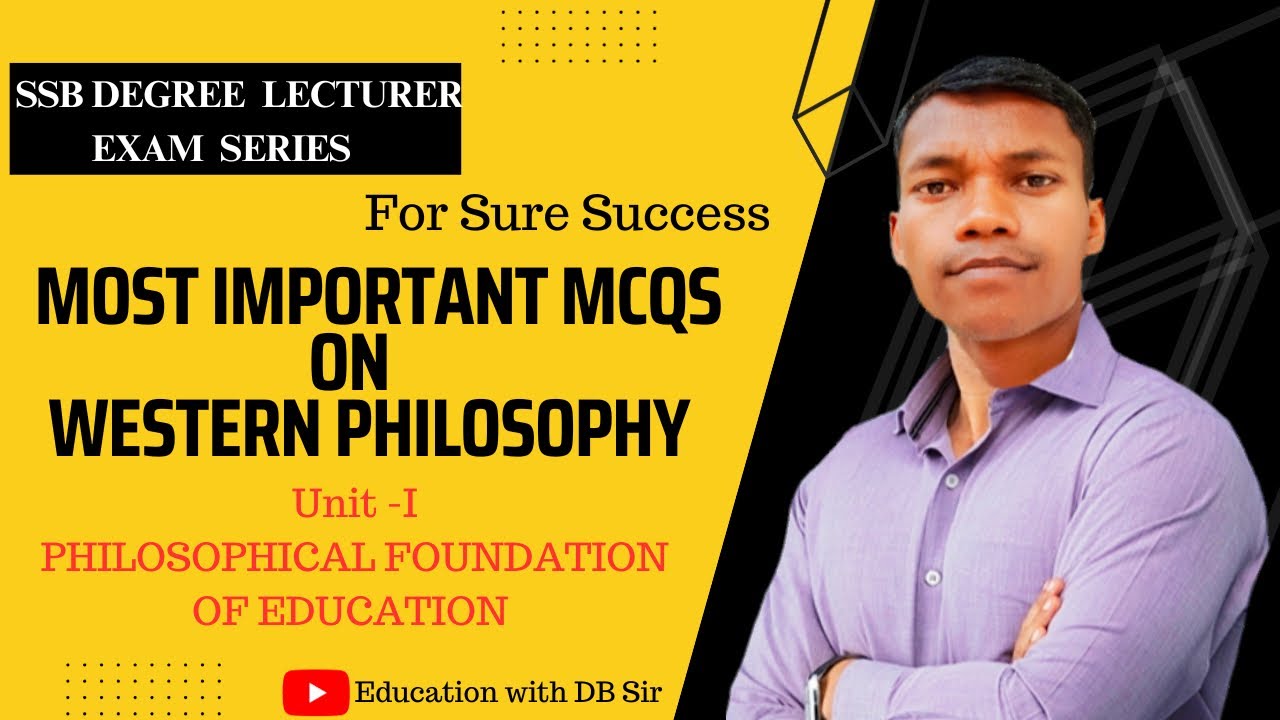 Most Important MCQs || Western philosophy || SSB DEGREE LECTURER ODISHA 2023 || UNIT - 1 ||