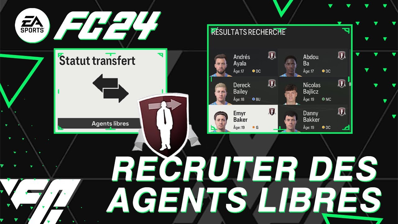 TROUVER les MEILLEURS AGENTS LIBRES et REGENS en Carrière sur FC24 !