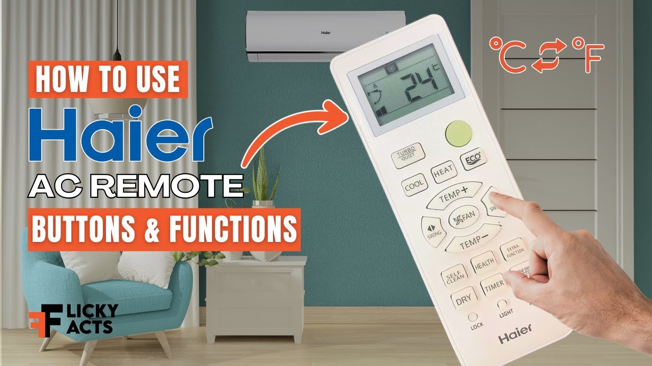 How to Use: Haier AC Remote Buttons & Functions | Heat Pump Remote Guide | Model No. 0010401715FV