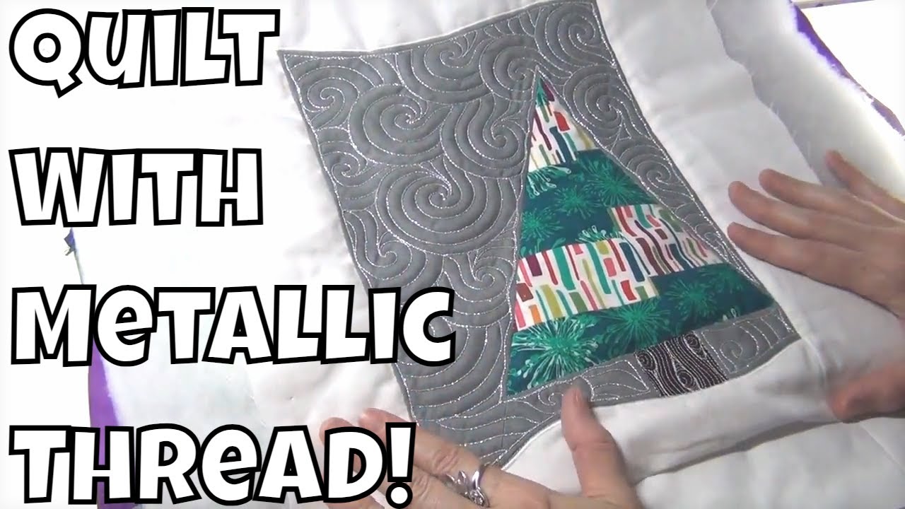 How to Quilt with Metallic Thread from the BACK of Your Quilt!