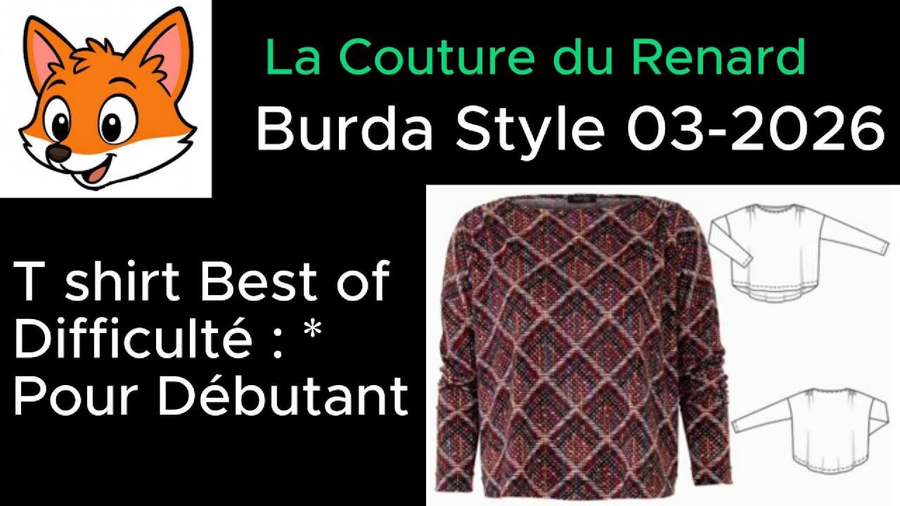 Tuto couture facile : coudre un top fluide en jersey (Burda mars 2026) #couture #débutant