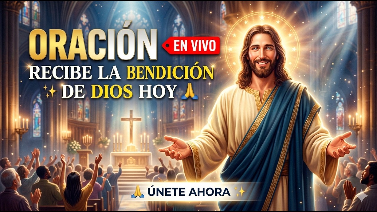 ORACIÓN EN VIVO 🙏 RECIBE LA BENDICIÓN DE DIOS HOY ✨