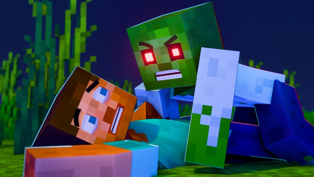 Steve Becomes a Mutant Zombie - Minecraft Animation