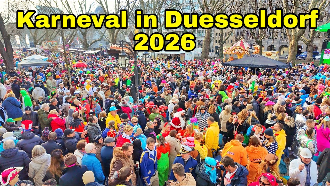 Karneval in Duesseldorf 2026  walking tour on Koenigsallee