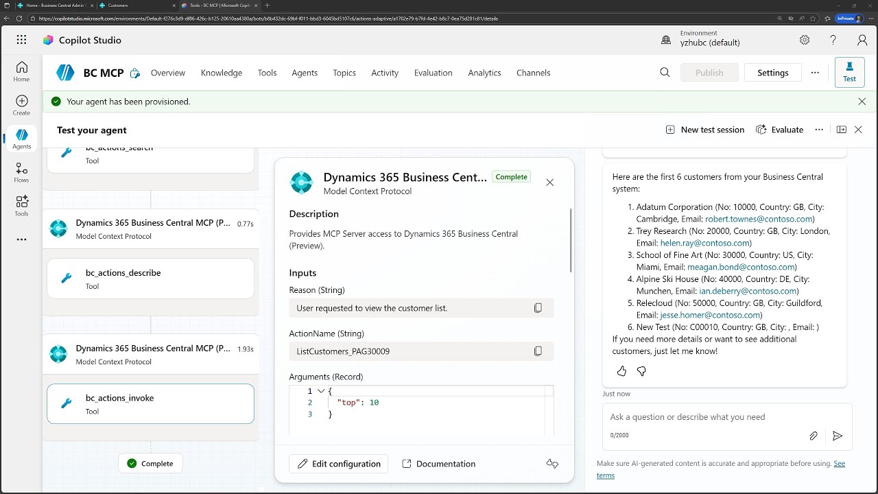 Business Central short video: Connect AI agents to Business Central through MCP server