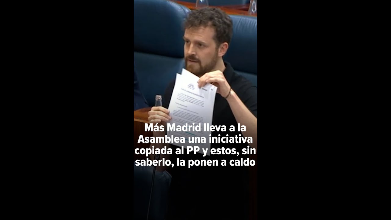 M&Aacute;S MADRID lleva a la Asamblea una iniciativa COPIADA AL PP y estos, sin saberlo, la ponen a CALDO