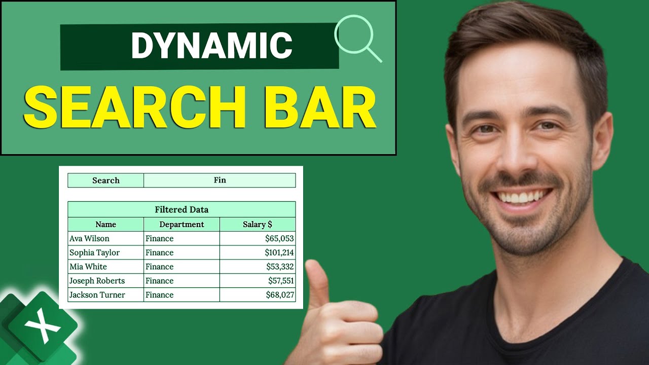 Create a Dynamic Search Bar in Excel &mdash; The Smart Way (2025)