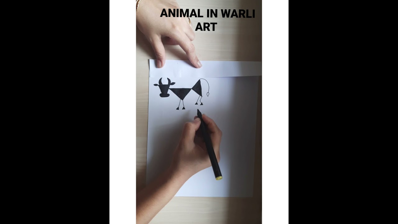 How To Draw Animals In Warli Art |Warli  Art Painting | #shorts |  @LakshmiArun