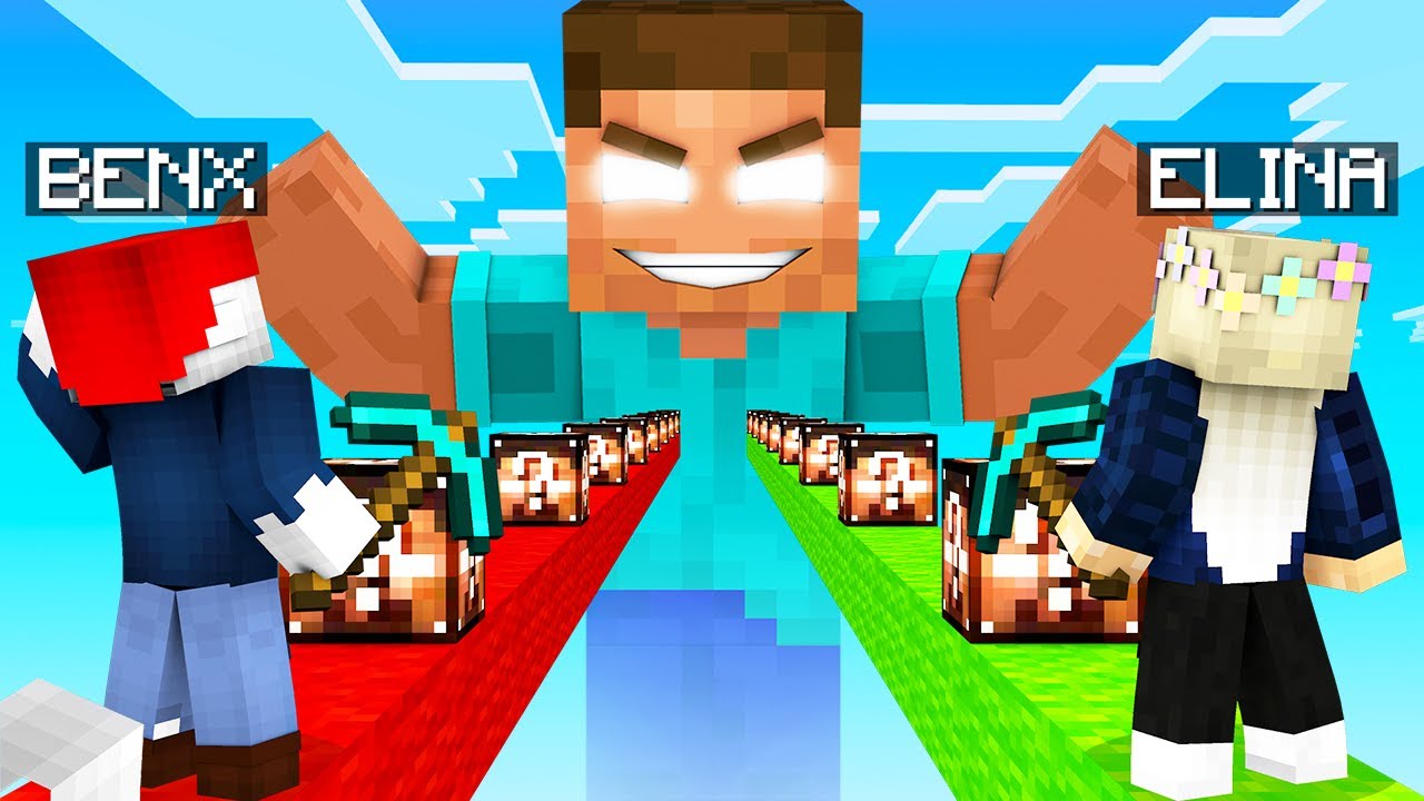 WER GEWINNT beim HEROBRINE LUCKY BLOCK RACE? - Minecraft