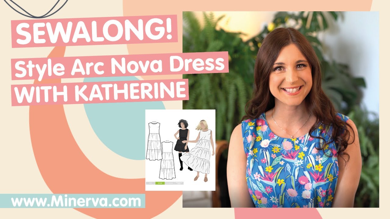 Платье миди Minerva Sew-Along - Style Arc Nova