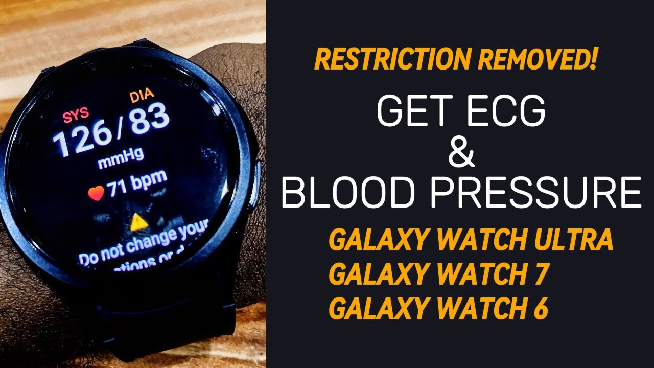 Получайте ЭКГ и измеряйте артериальное давление на Galaxy Watch Ultra, Galaxy Watch 7/6/5 [Ограни...