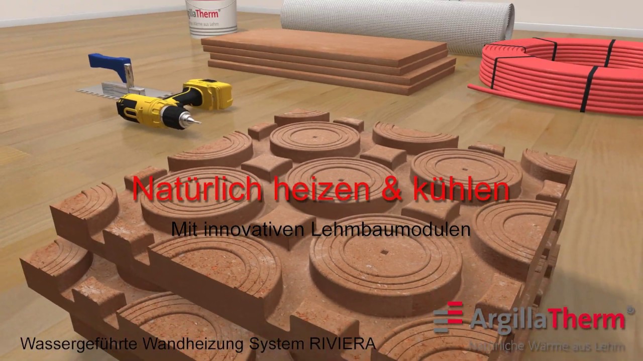3D Animation/ ArgillaTherm / Wassergeführte Wandheizung System RIVIERA / 3D Film