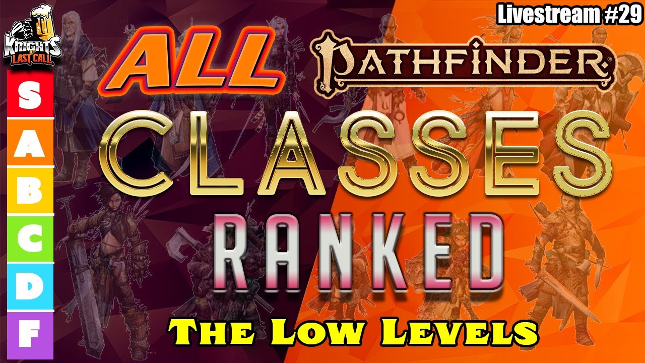 ALL CLASSES RANKED - Pathfinder 2e: The Low Levels! - Livestream #29