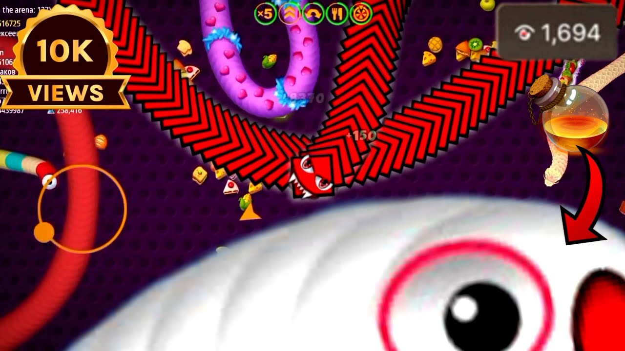 worms zone 100 million (score)/worms zone biggest snake