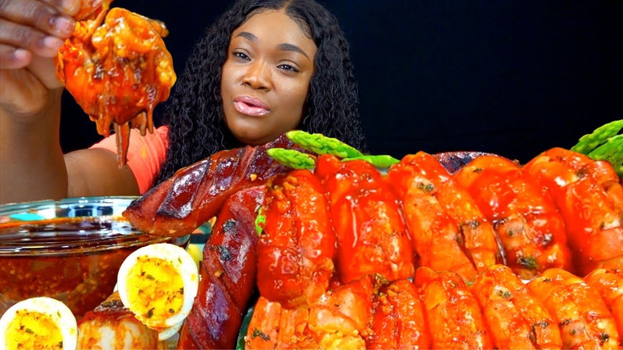 2x SPICY MEGA PRAWN SEAFOOD BOIL MUKBANG | SMACKALICIOUS SAUCE | MUKBANG