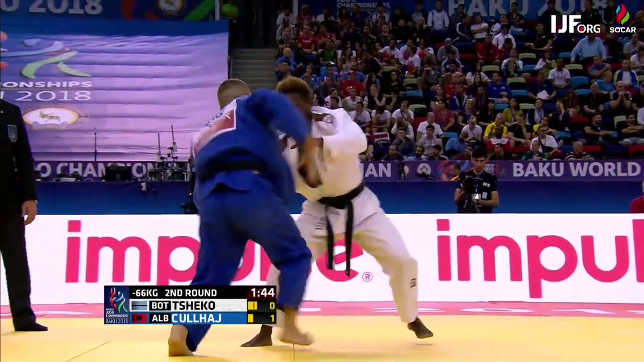 Indrit,Çullhaj (ALB) vs  Letlhogile Tshenolo,TSHEKO (BOT) -66kg World Judo Championships BAKU 2018