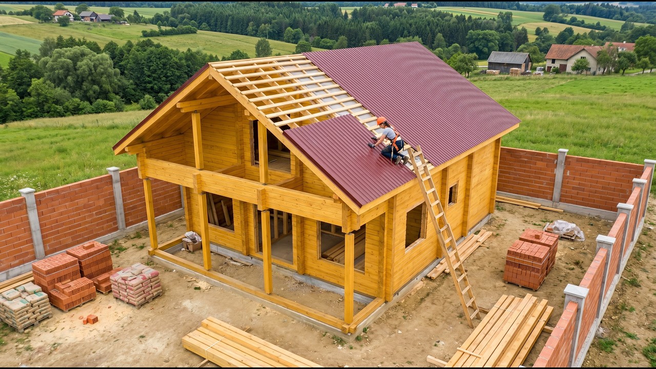 Young Couple Builds a Modern Furnished House in Just 2 Months