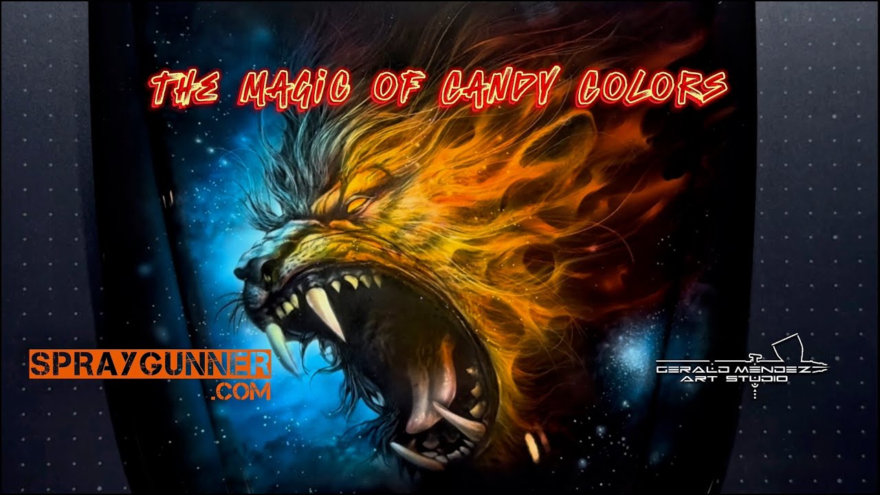 Kandy paint magic with Gerald Mendez - mini hood airbrush painting with candy2o by Createx Colors