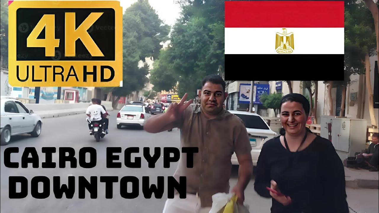 Street Life in Cairo Egypt Downtown Talaat Harb Street Busiest Market 4K HDR 