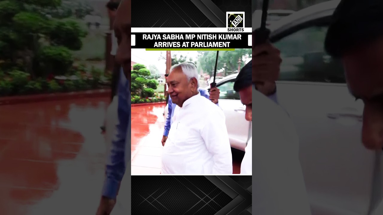 Rajya Sabha MP Nitish Kumar arrives at Parliament on fifth day of Monsoon Session