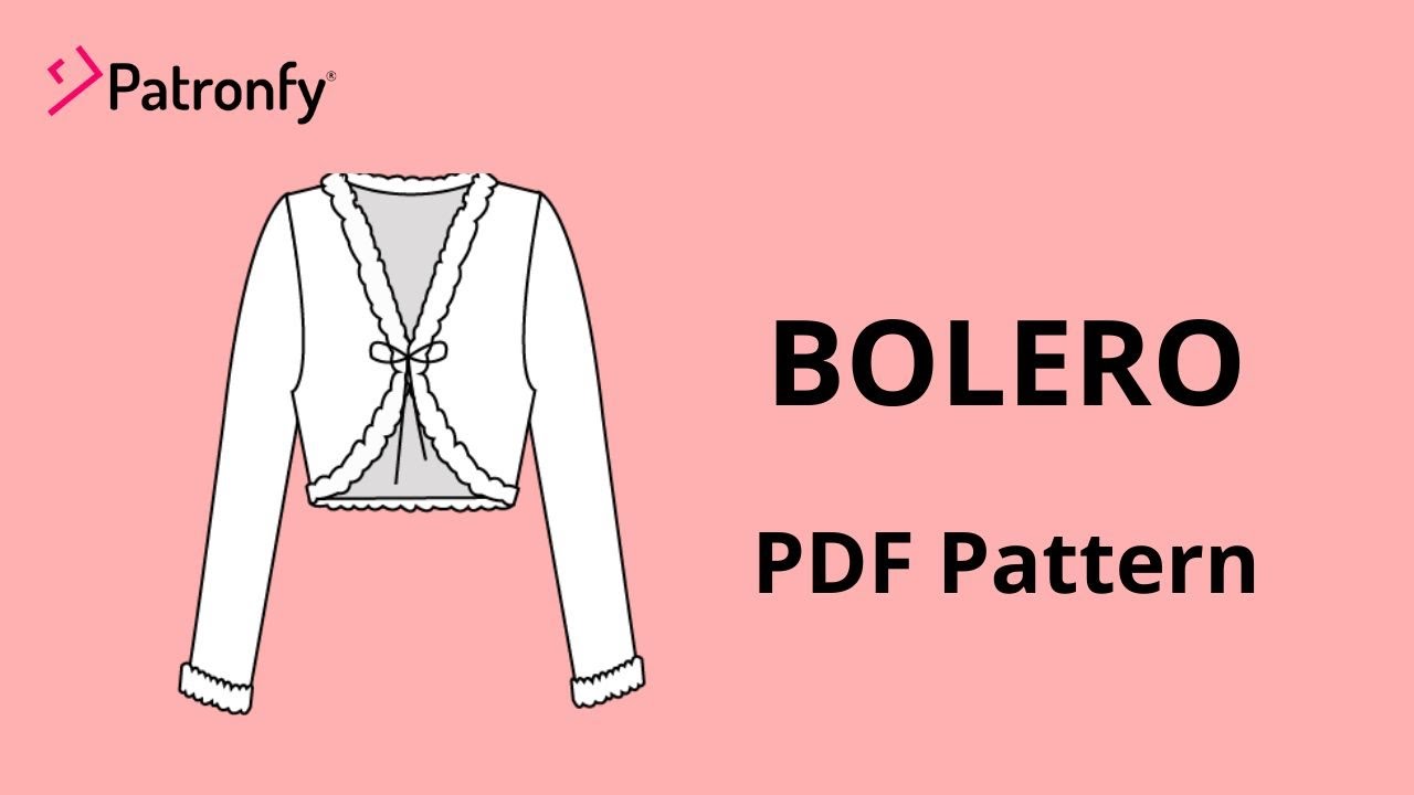 DIY Edith Bolero | How To Make a jacket with Sewing Pattern | How to Make a Bolero