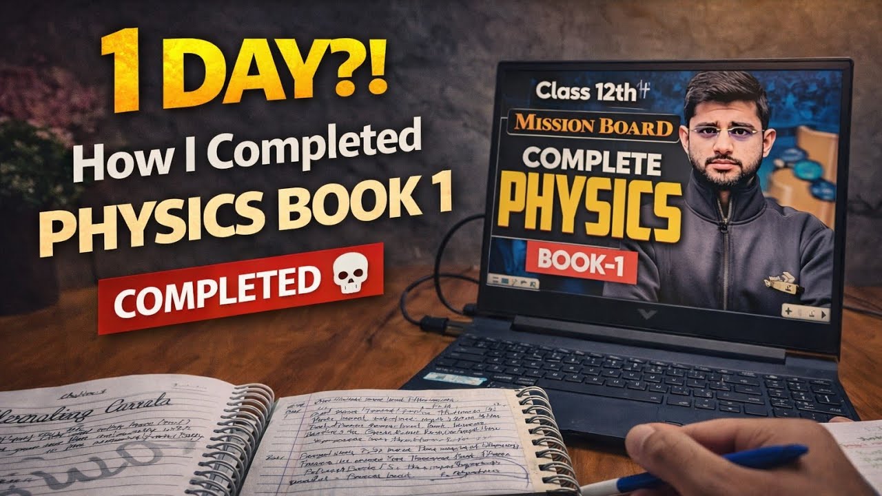 How I Completed Physics Book 1 in Just 1 Day 💀 | Class 12 PCM Boards #cbse 