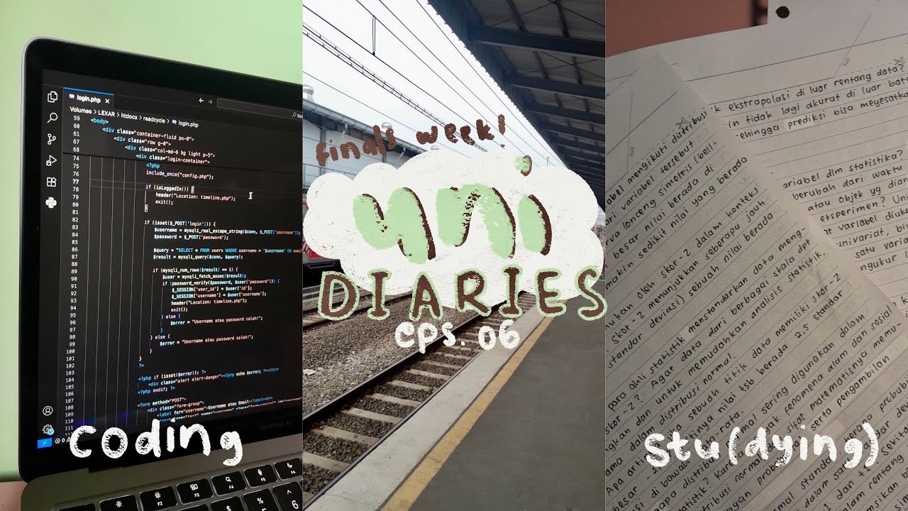 uni diaries ep.6 🌻 finals week, coding, studying, what i eat in days