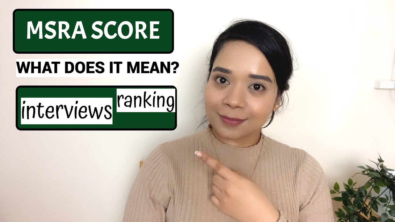 What does your MSRA score mean?