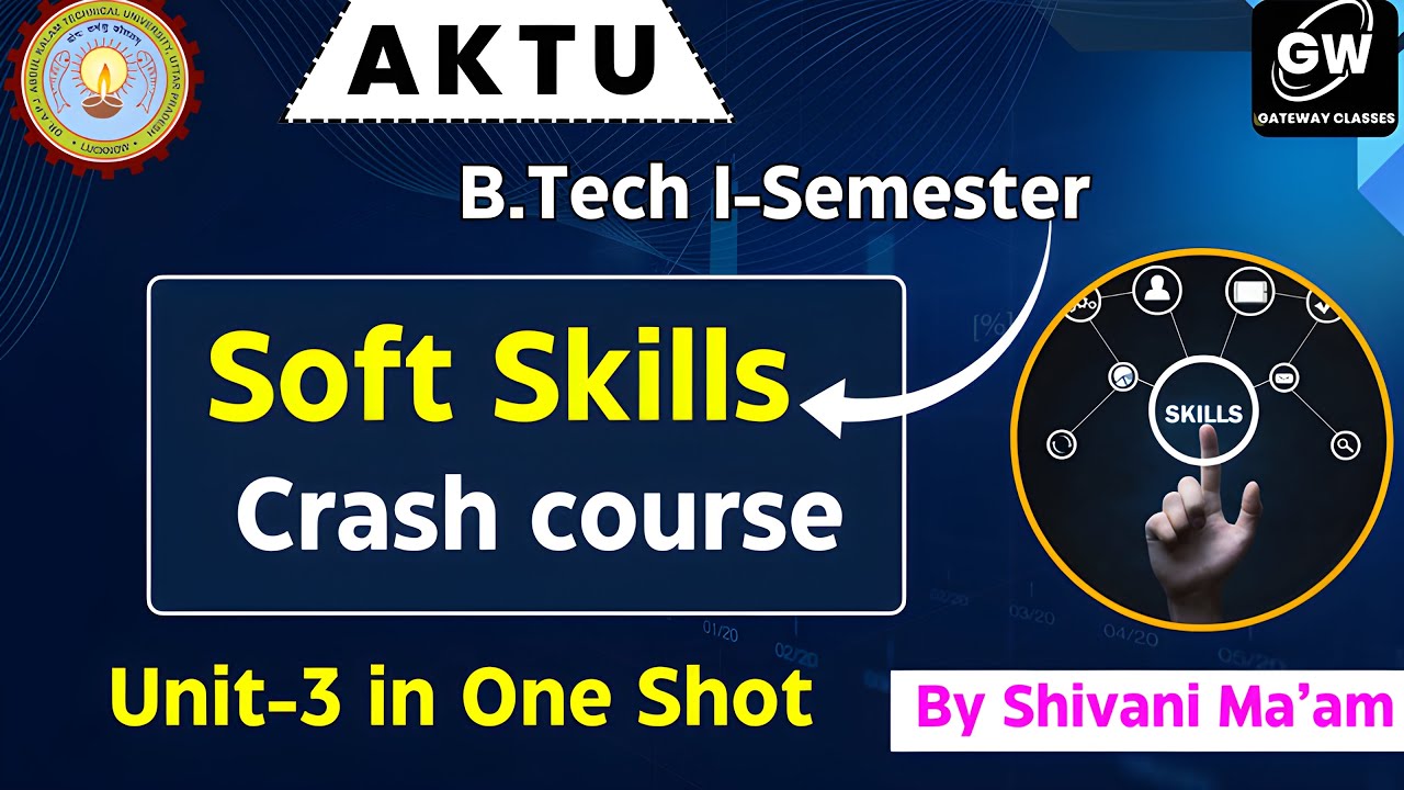 Soft Skills  UNIT-3 ONE SHOT I by Shivani Ma'am I Gateway Classes I AKTU
