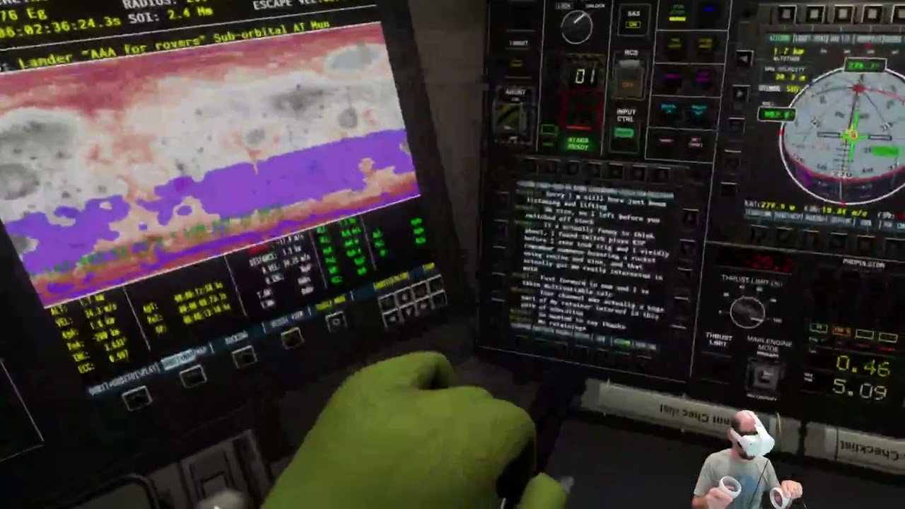 KerbalVR: Targeted Mun landing: pucker factor 100