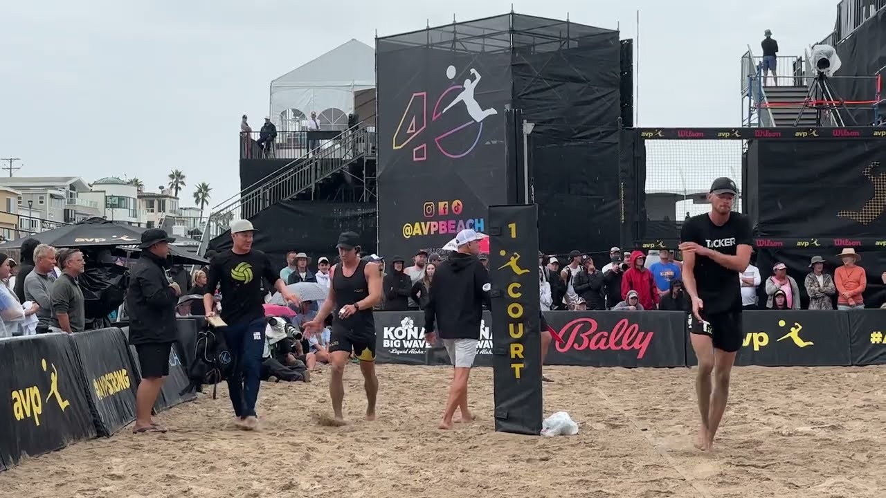 Manhattan Beach Open Taylor Crabb Taylor Sander v Hagen Smith Logan Webber #beachvolleyball #ericcam