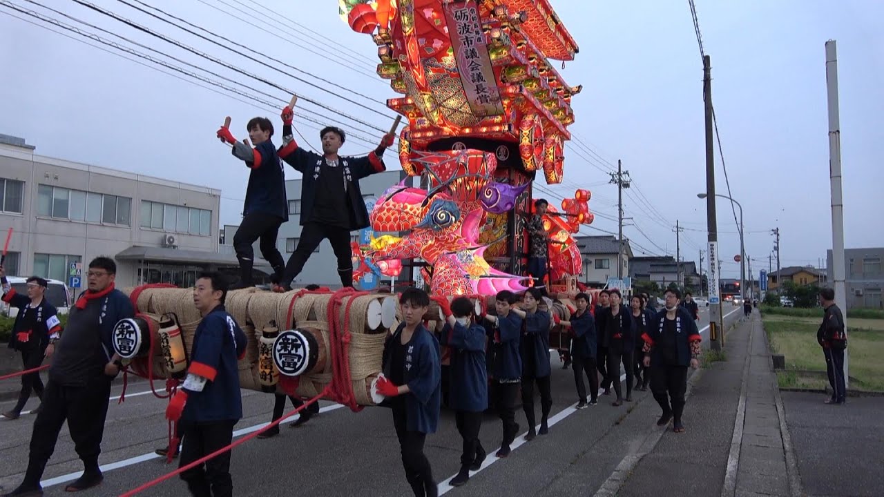 2023.6.10(土) となみ夜高まつり「突き合わせ(北陸銀行前)」富山県砺波市