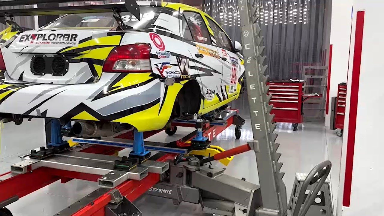Ремонт гоночных Toyota Vios с использованием оборудования Celette