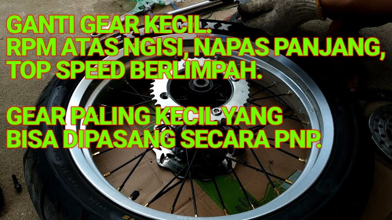 CARA MUDAH GANTI GEAR KLX 150 || Gear belakang ganti ukuran paling kecil. #kawasaki #klx150