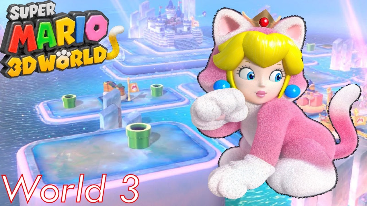 Super Mario 3D World- Playthrough: World 3 (No Commentary)
