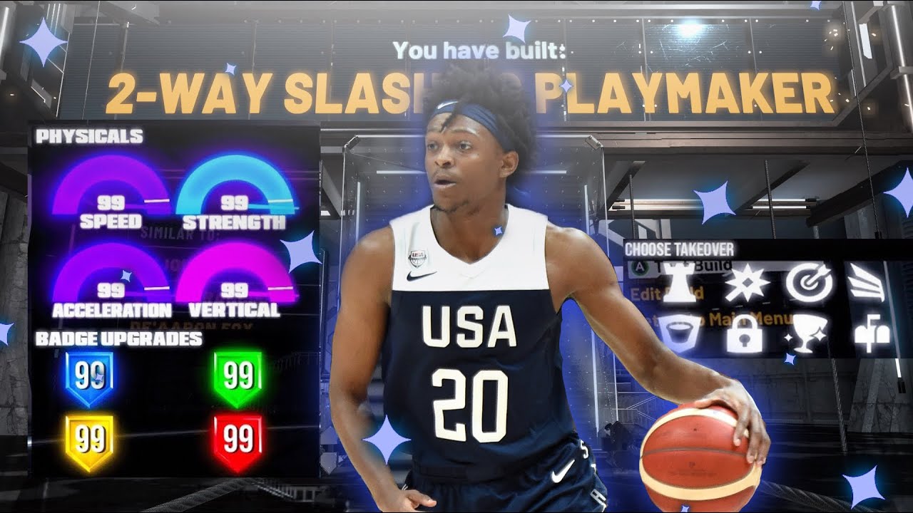 NBA 2K21 - THE BEST De'Aaron Fox BUILD IN NBA 2K21 -53+ BADGES - BEST SPEEDBOOSTING PG BUILD!