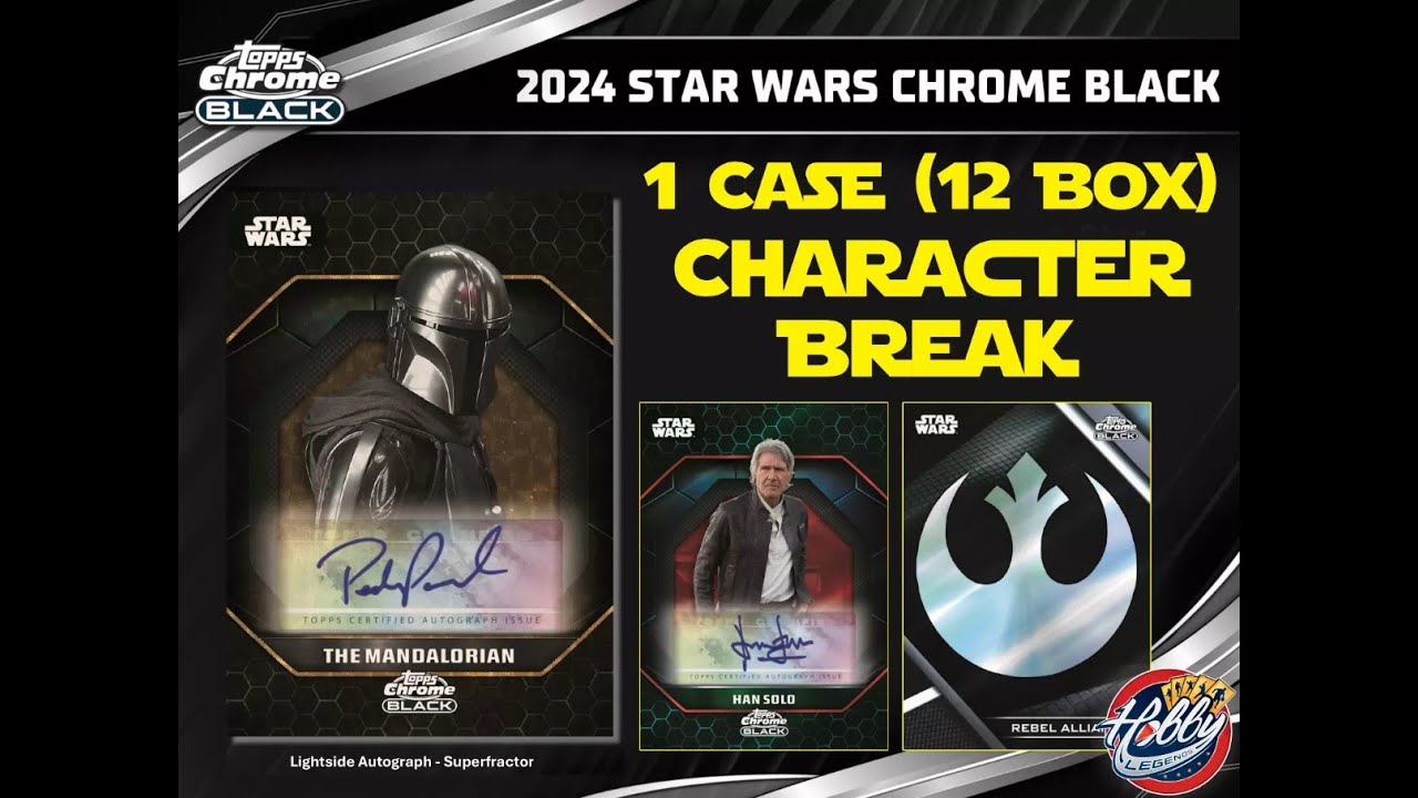2024 Topps STAR WARS CHROME BLACK 1 Case (12 Box) Break #9 eBay  04/29/25