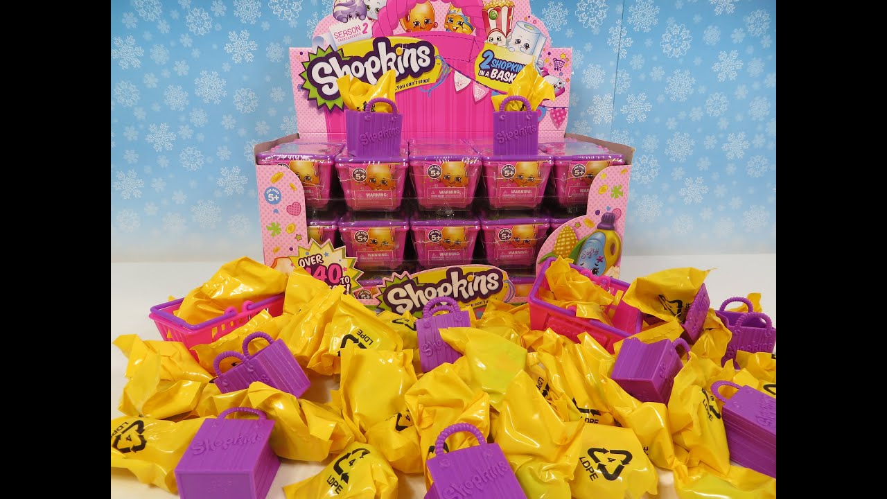 Full Box Shopkins Season 2 Palooza Opening Unboxing Blind Baskets