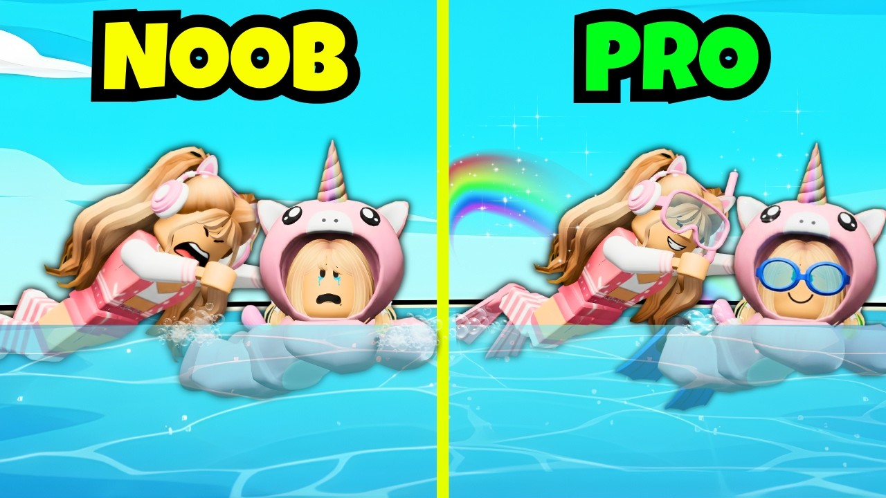 VICKOBABY e BABY VIRARAM NADADORAS PROFISSIONAIS no ROBLOX!