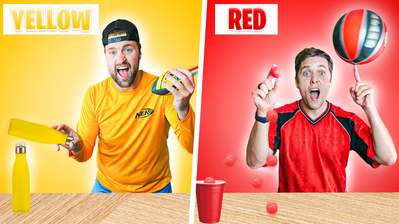 Only ONE COLOR TRICKSHOT Battle vs Josh Horton!