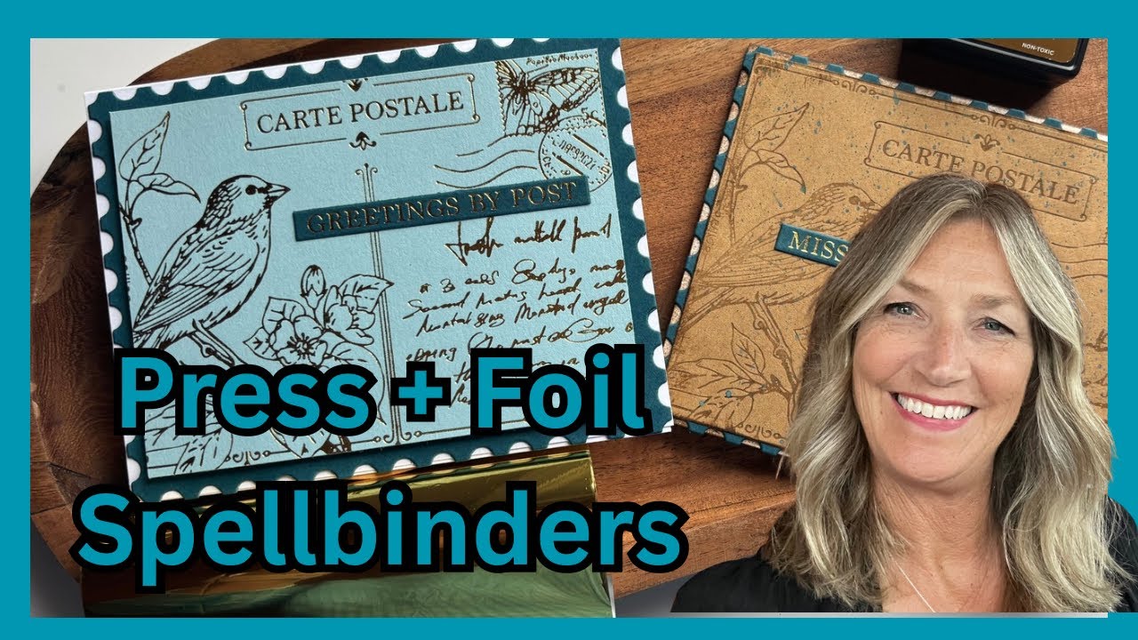 Новый клуб Spellbinders Press + Foil Club | Одна пластина, два варианта открыток