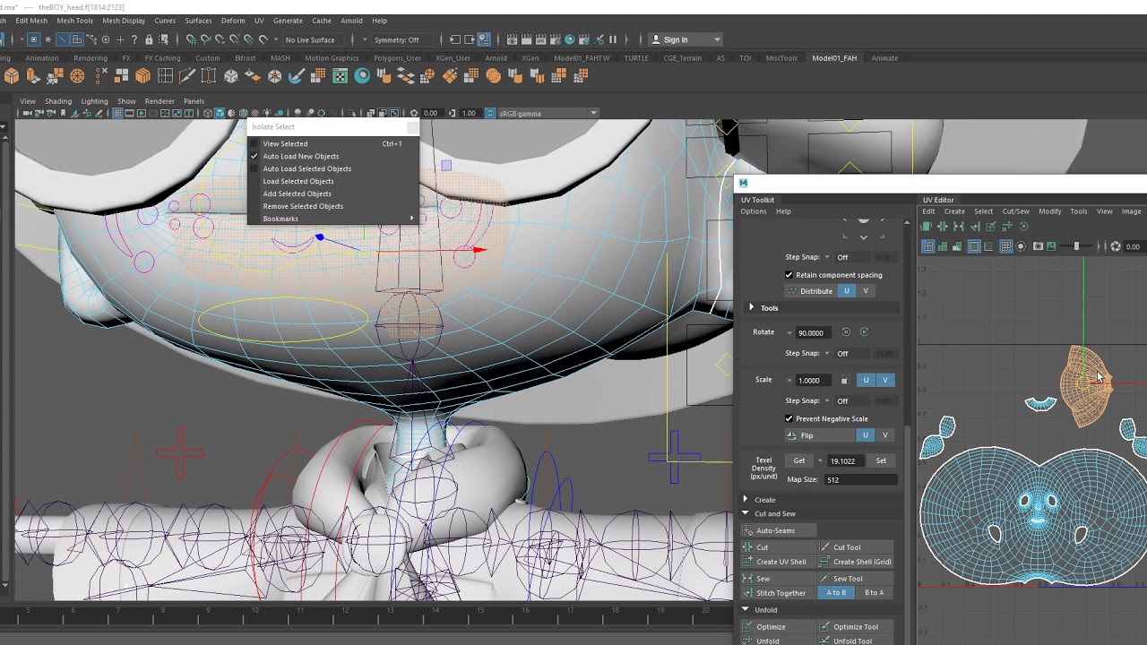 Edit Uvs after rig