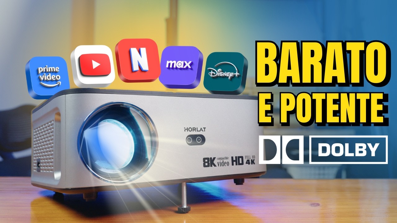 Horlat T09 - Projetor FullHD com Brilho PODEROSO e um SOM PONTENTE com DOLBY AUDIO