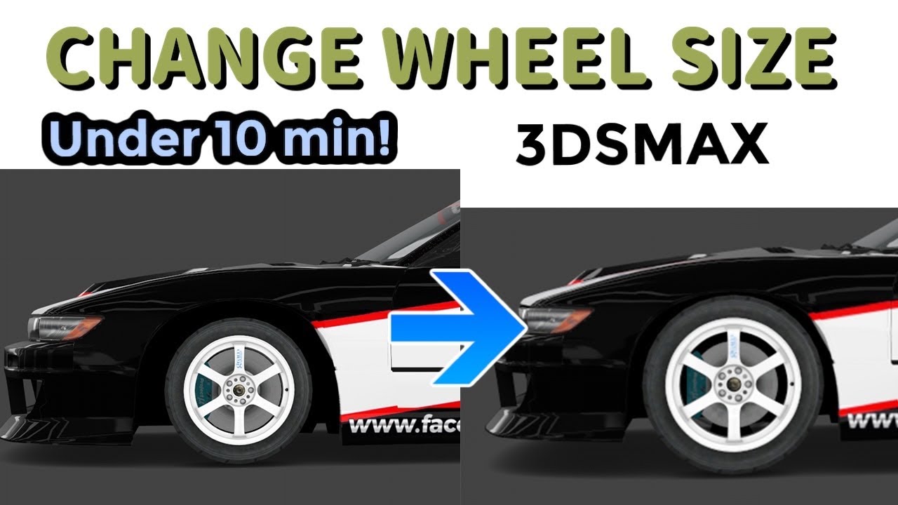 HOW TO: Change Wheel Size | 3DSMAX | Assetto Corsa | Mamiya Motors