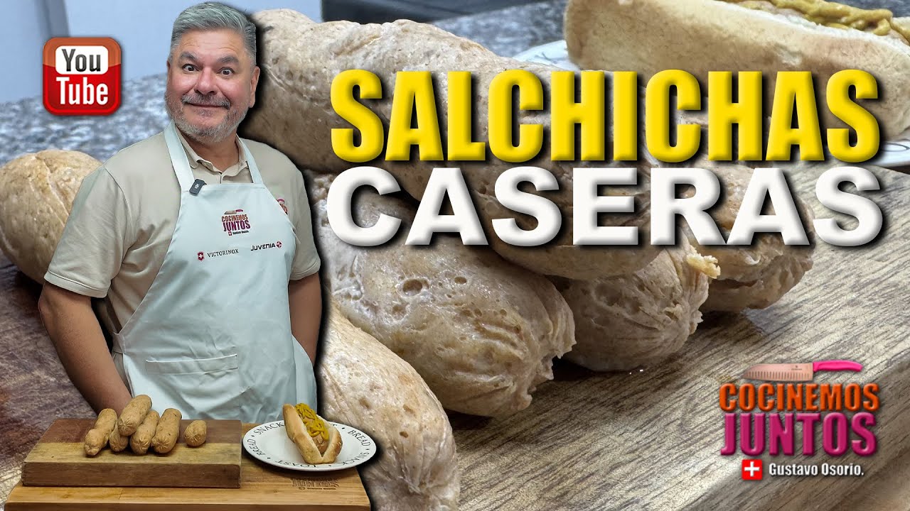 Como hacer SALCHICHAS CASERAS Gustavo Osorio👈🏻