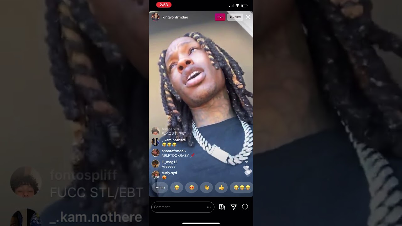 King Von showing house arrest beeper going off