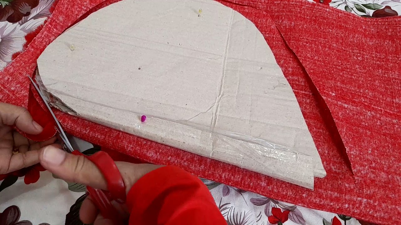 طريقه تفصيل كوشايه ديكور شكل قلب